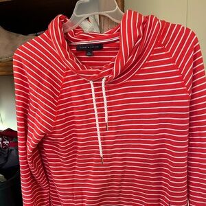 Tommy Hilfiger Red and White Striped Top